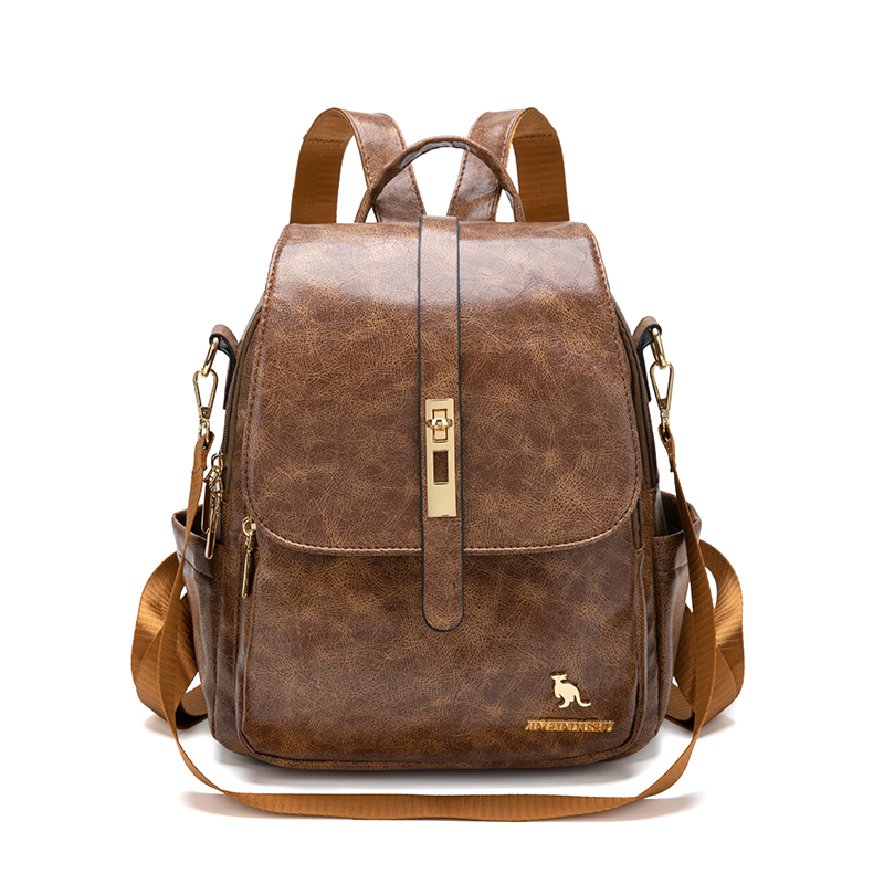 Interior Design School - Mochila Vintage de couro macio para