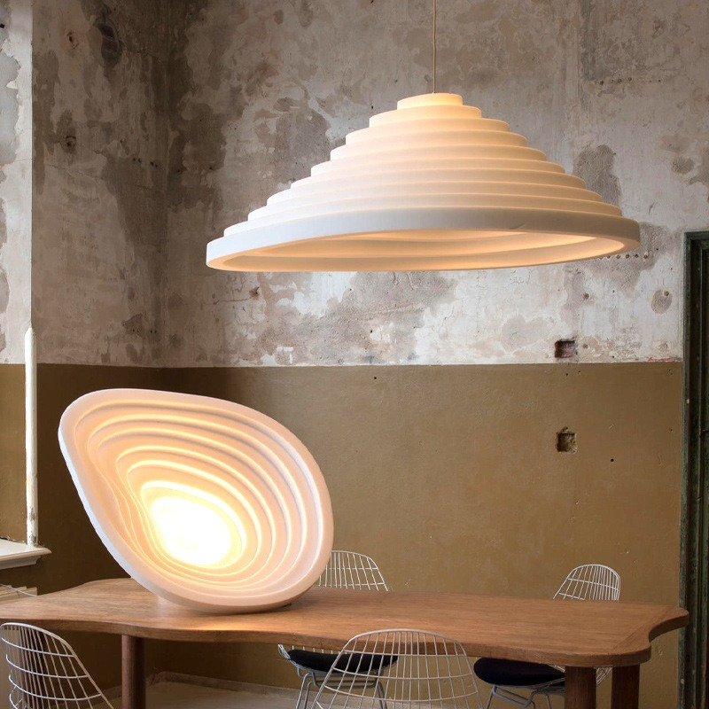 Interior Design Japanese - Luminárias Pendentes de Resina LED Estilo