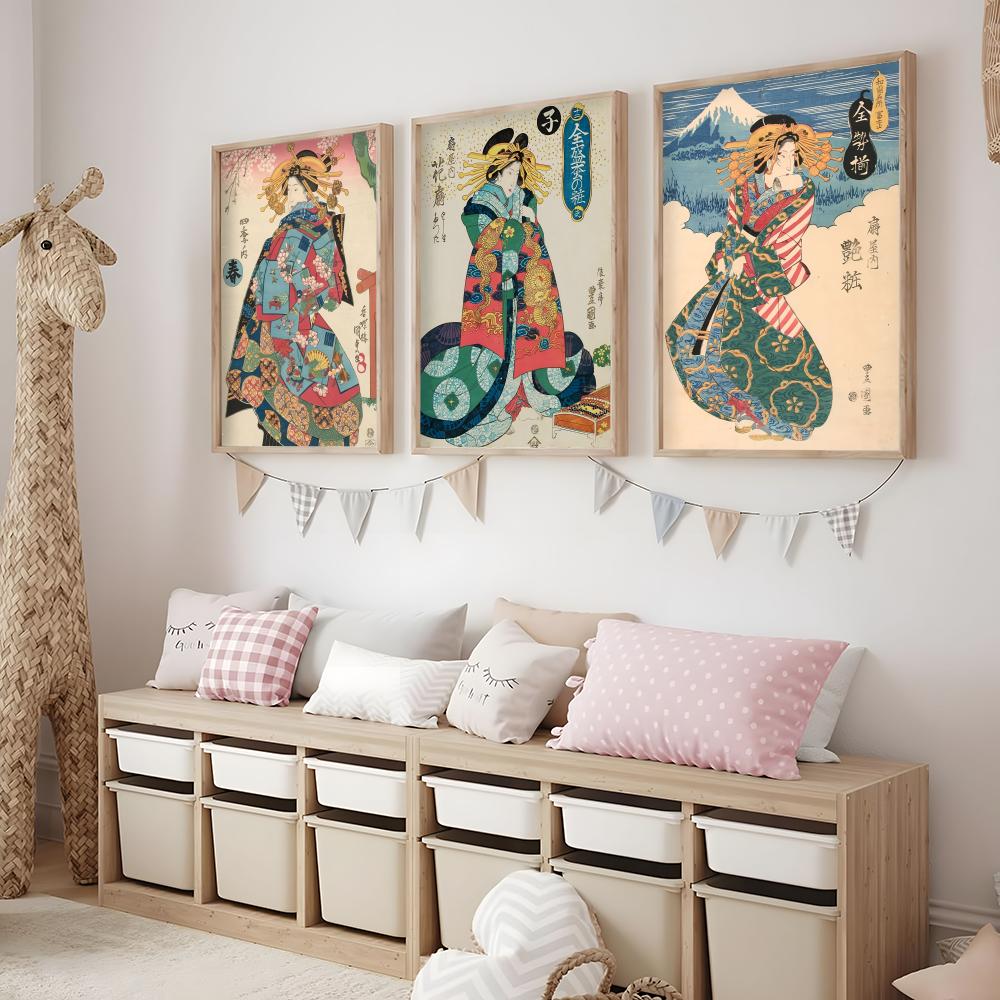Retro japonês gueixa cartaz mi - Interior Design Japanese avaliação e preço