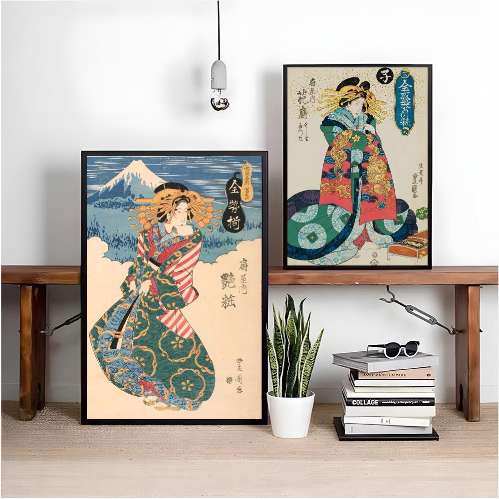 Retro japonês gueixa cartaz mi - Interior Design Japanese avaliação e preço