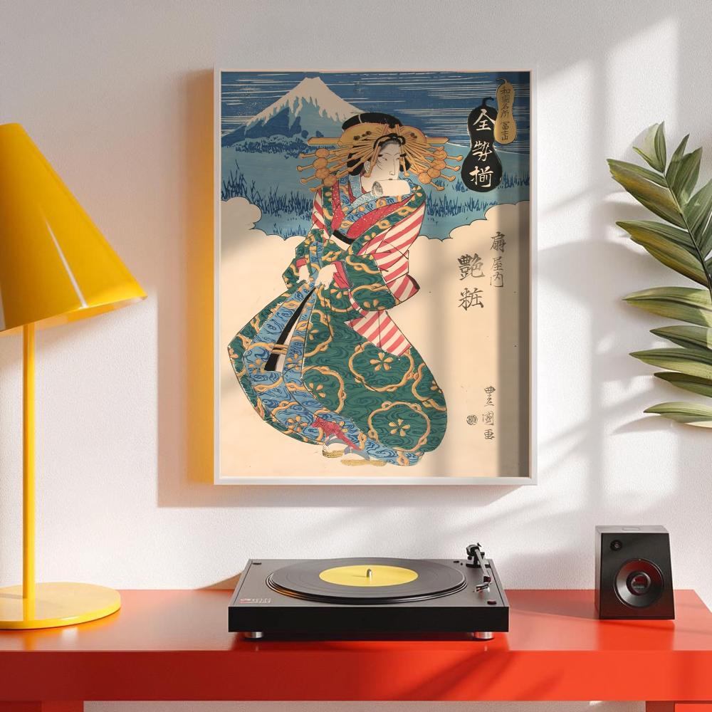 Retro japonês gueixa cartaz mi - Interior Design Japanese avaliação e preço