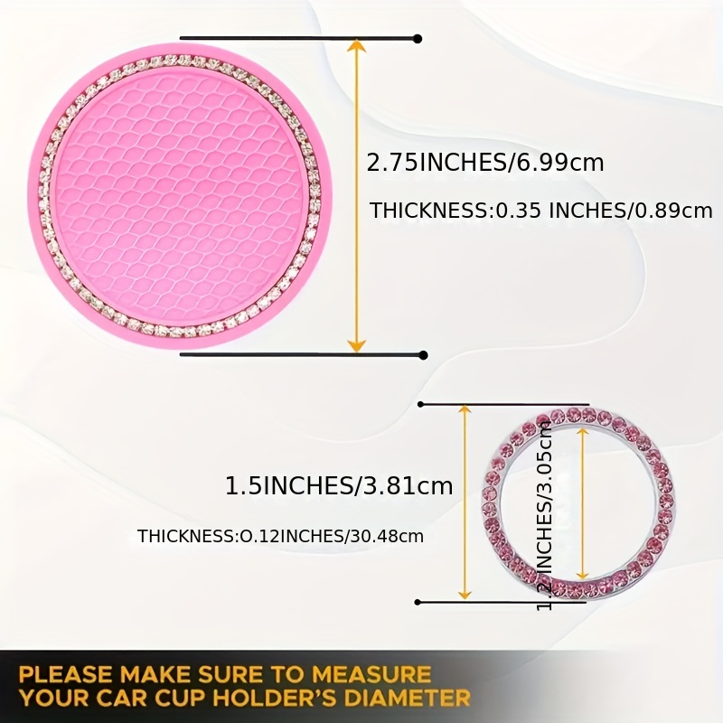 Car Water Cup Mat, Anti Slip D - Interior Design Career avaliação e preço