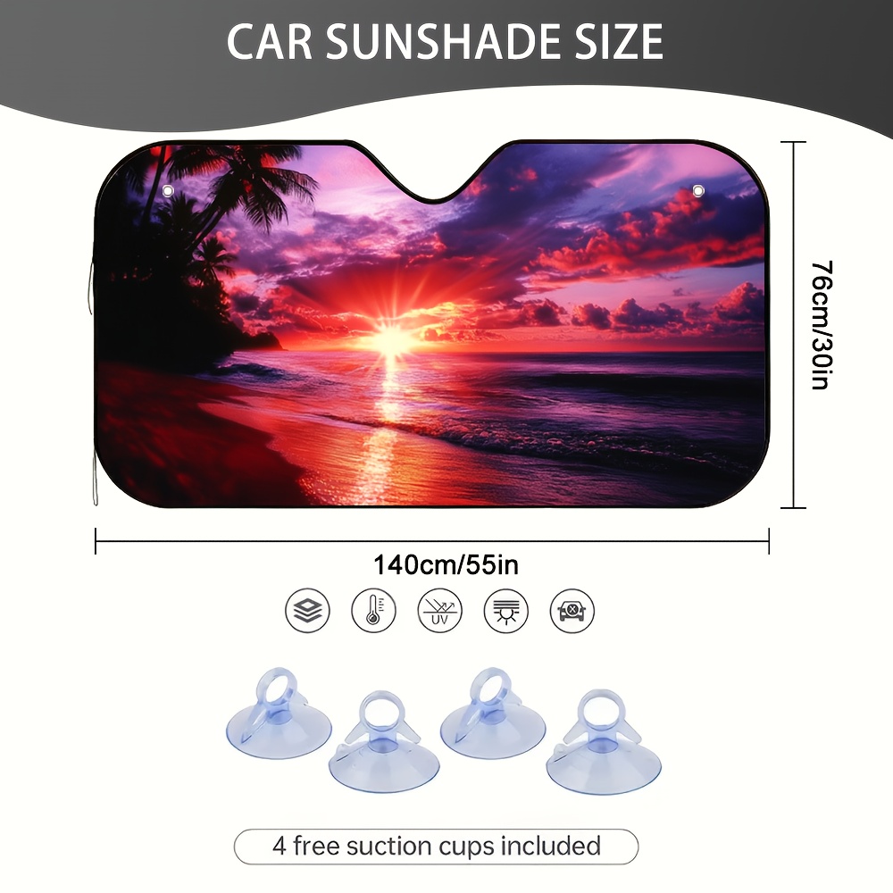 1pc Sunset Paradise Beach Car  - Interior Design Career avaliação e preço
