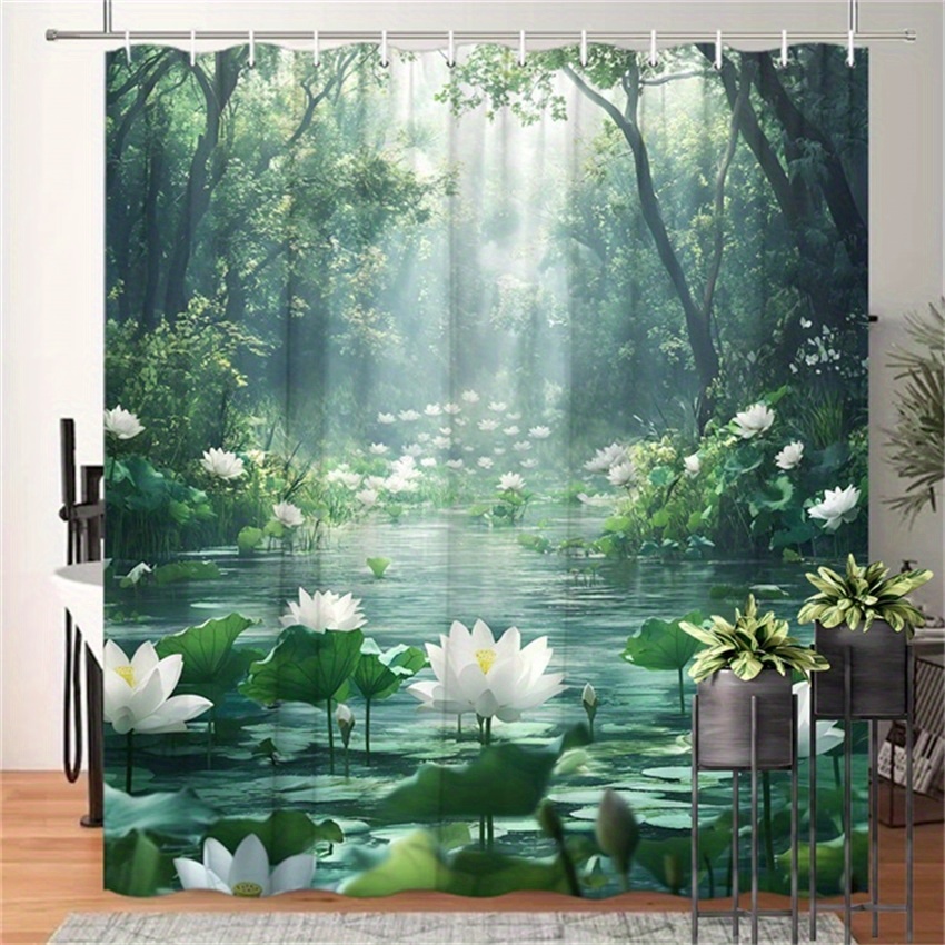 Cortina de chuveiro Lotus Fore - Interior Design Zen avaliação e preço