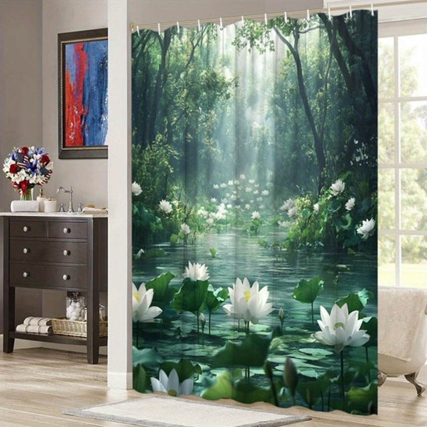 Cortina de chuveiro Lotus Fore - Interior Design Zen avaliação e preço