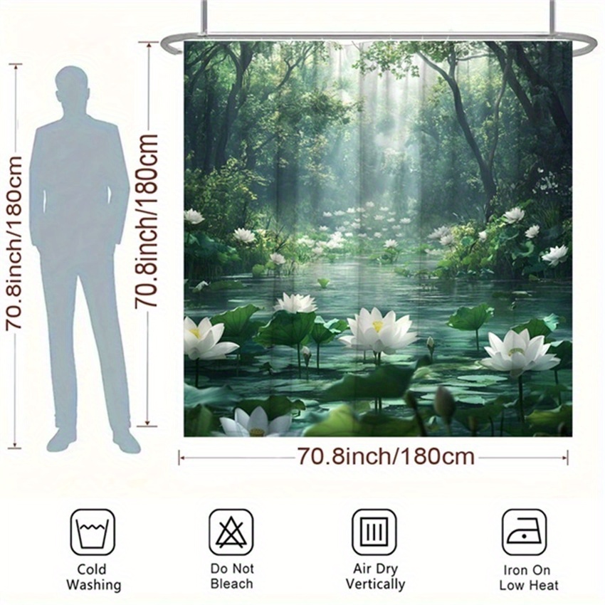 Cortina de chuveiro Lotus Fore - Interior Design Zen avaliação e preço