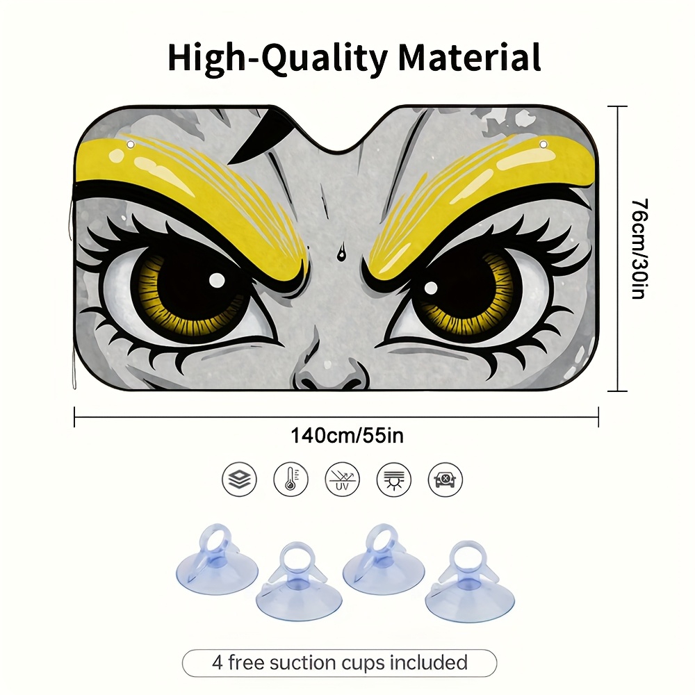 1pc Bold Gaze Artwork Car Sun  - Interior Design Career avaliação e preço