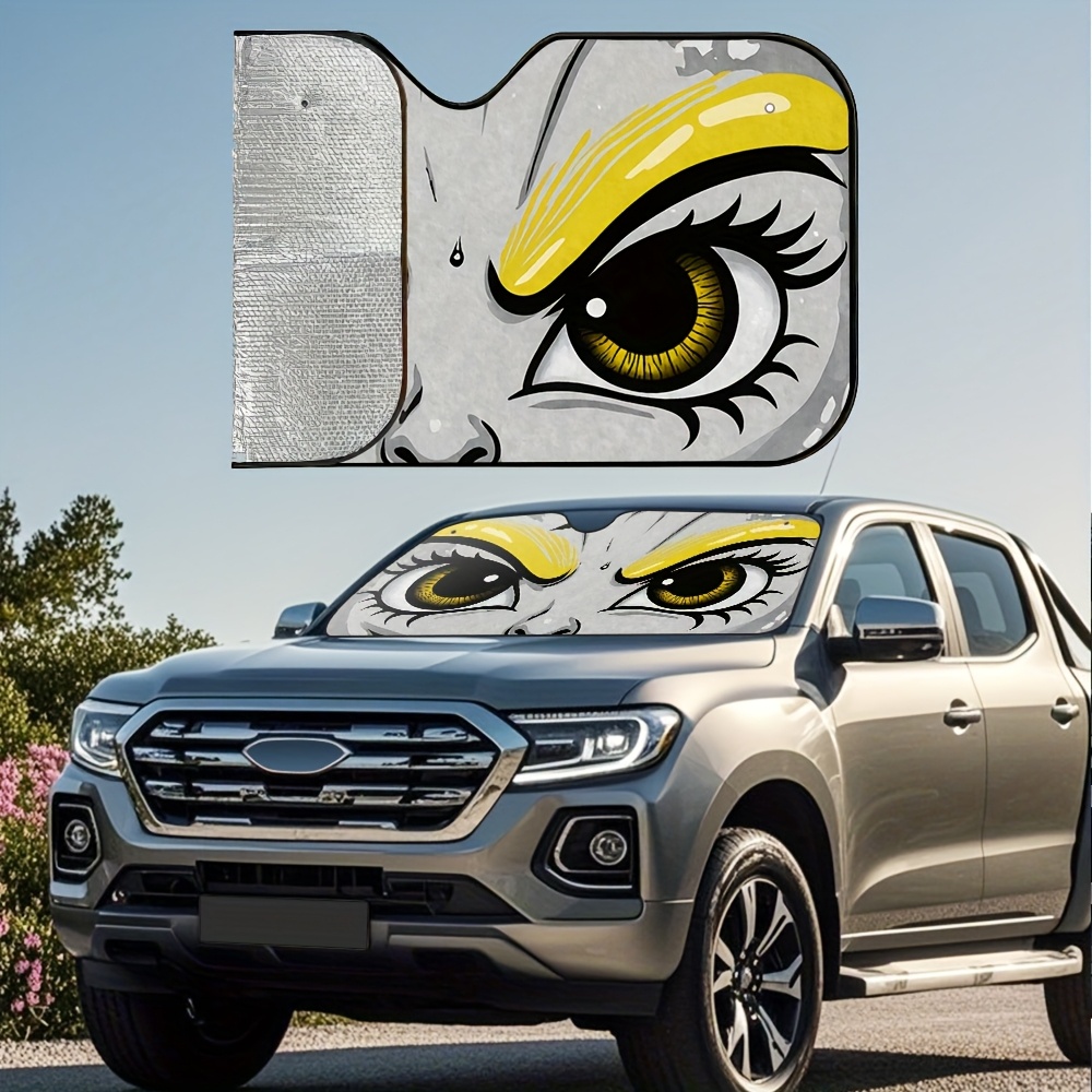 1pc Bold Gaze Artwork Car Sun  - Interior Design Career avaliação e preço