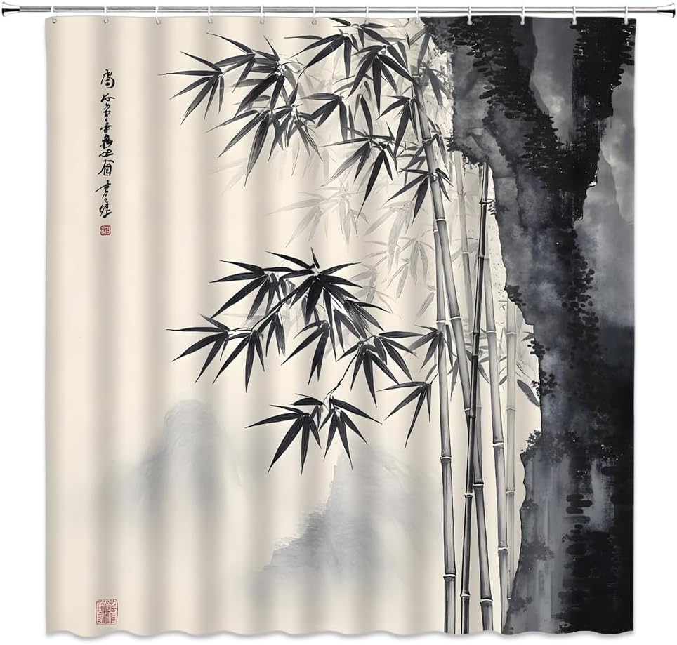 Cortina de Chuveiro Decorativa - Interior Design Zen avaliação e preço