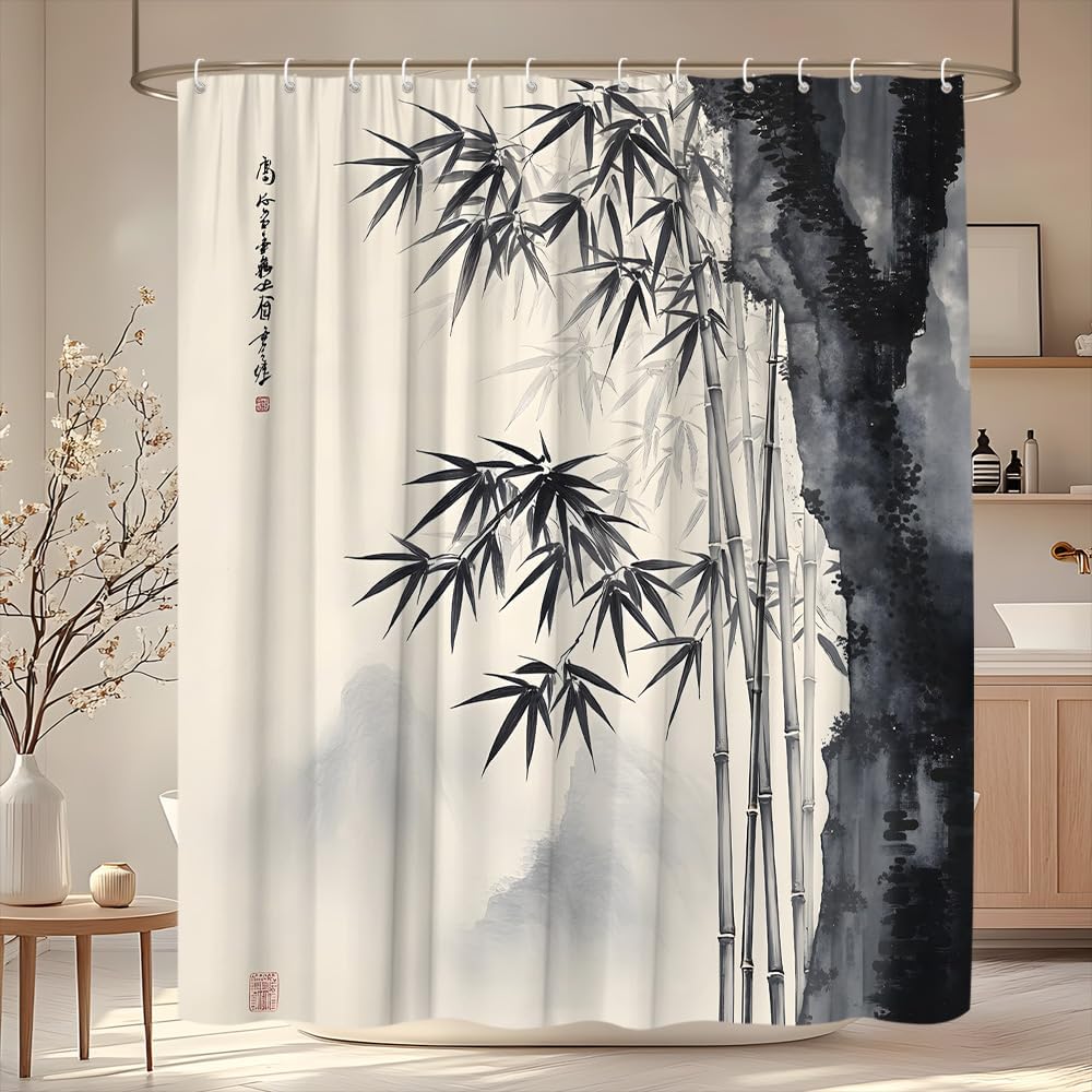 Cortina de Chuveiro Decorativa - Interior Design Zen avaliação e preço