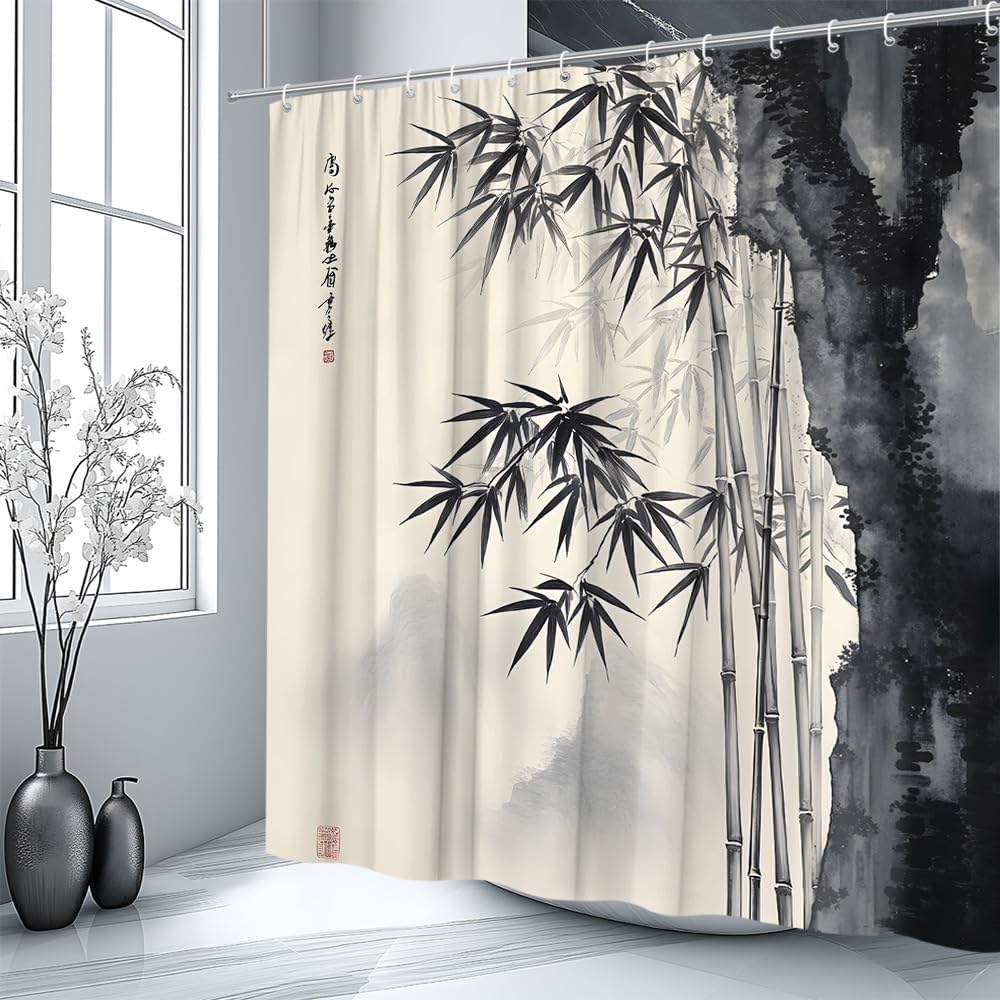 Cortina de Chuveiro Decorativa - Interior Design Zen avaliação e preço