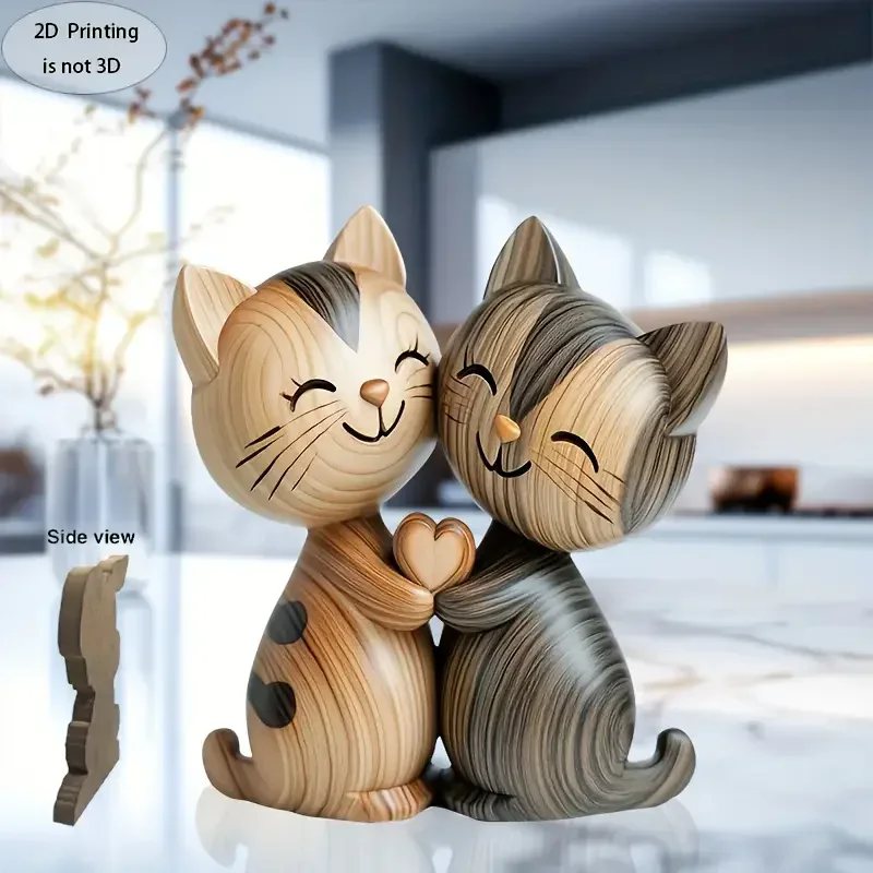 Escultura de casal de gatinho  - Interior Design School avaliação e preço