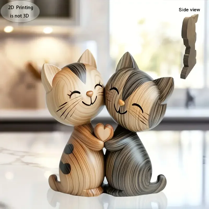 Escultura de casal de gatinho  - Interior Design School avaliação e preço