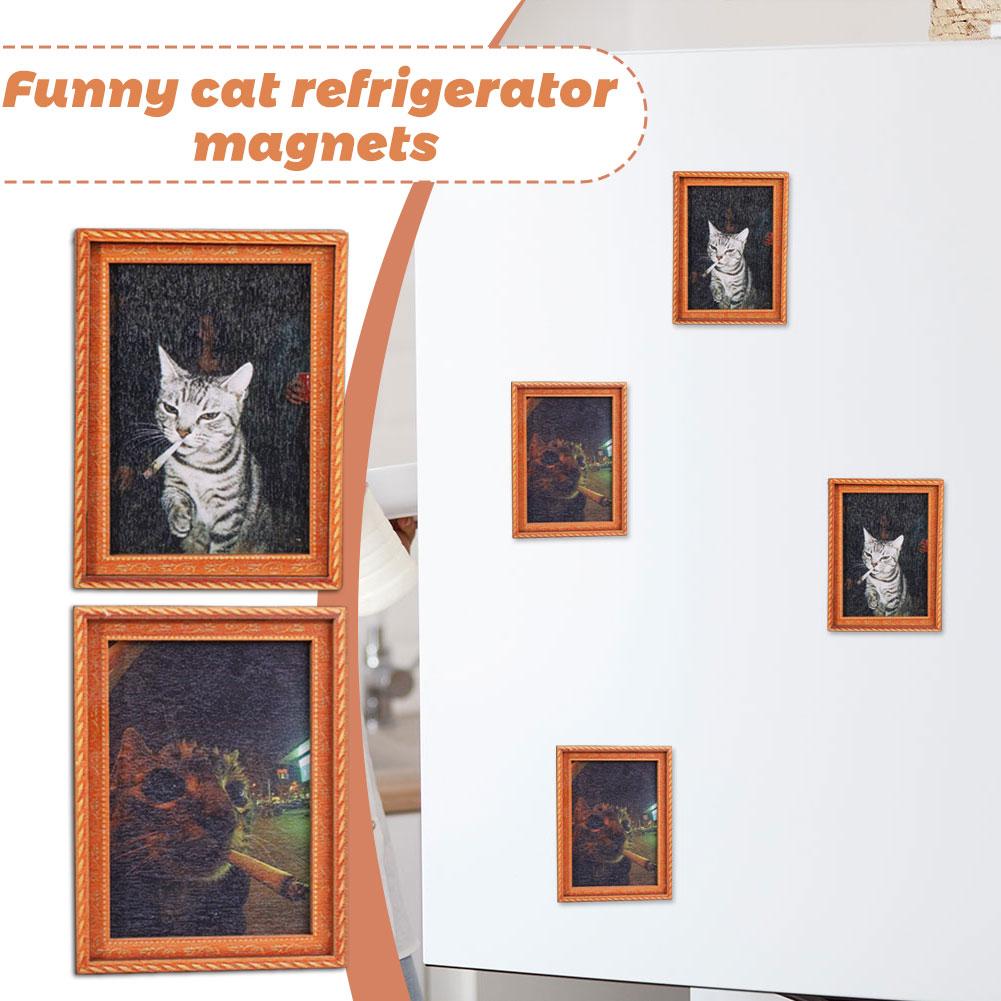 Ímã de Gato Fumador Divertido  - Interior Design Kitchen avaliação e preço