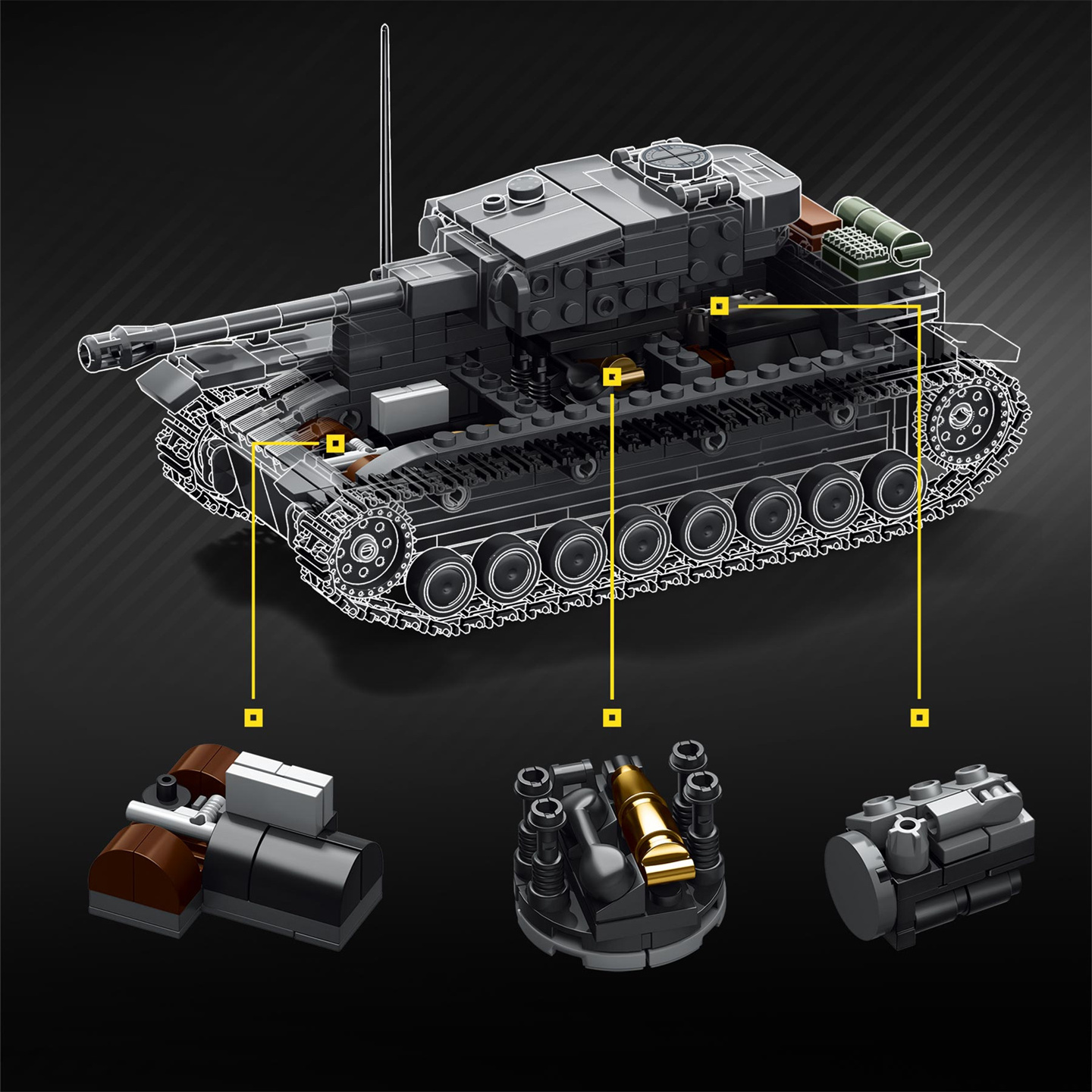 Tanque em Escala 1:35 No. Kit  - Interior Design Lego avaliação e preço