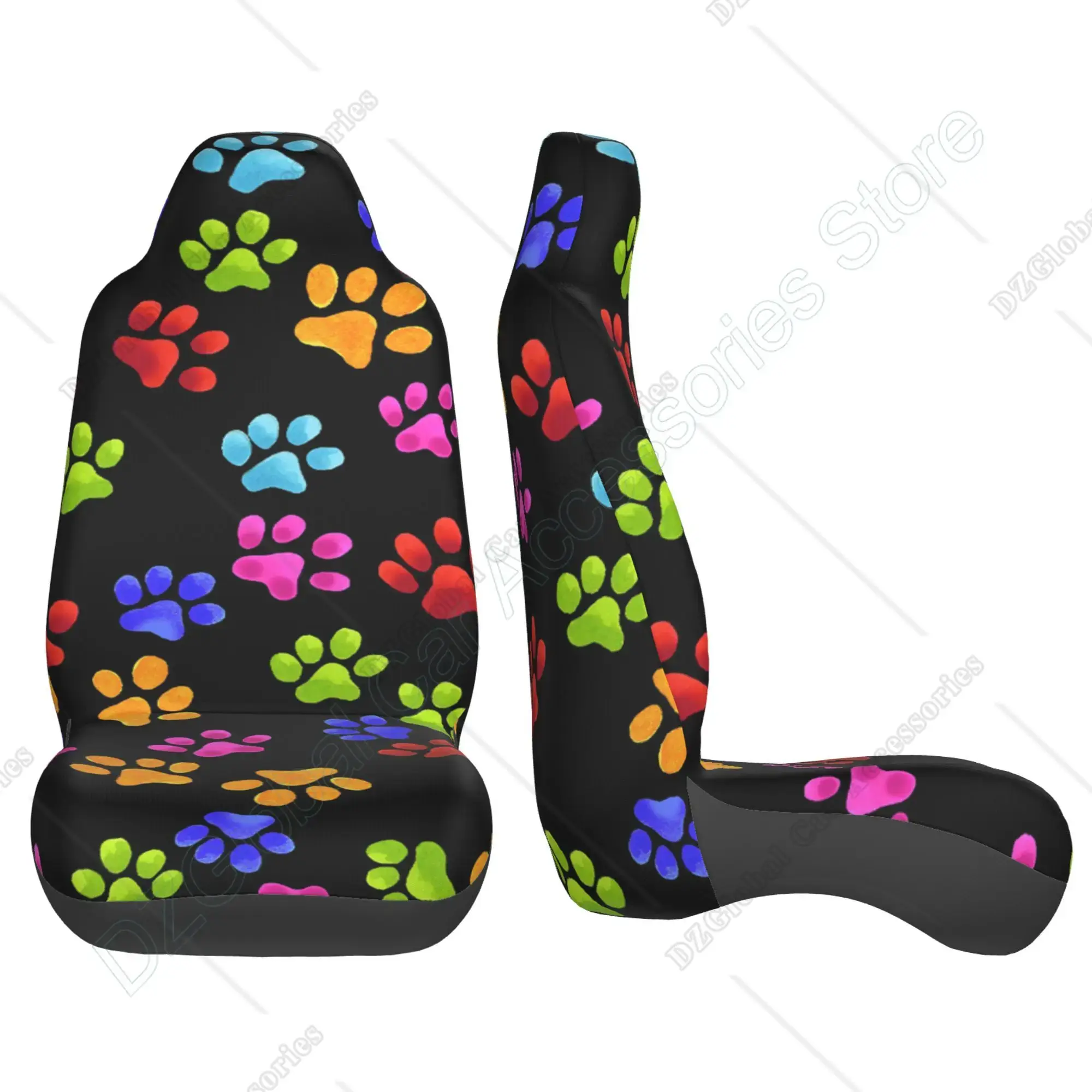 Colorido Dog Paw Imprimir Seat - Interior Design Career avaliação e preço