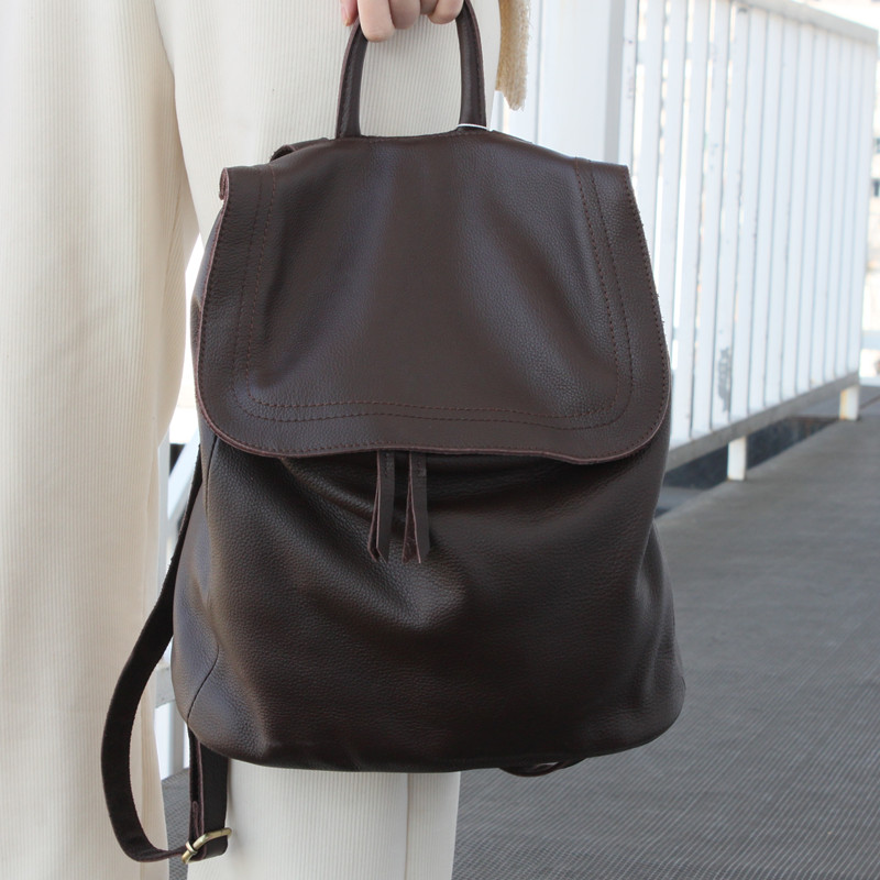 Mochila de couro genuíno femin - Interior Design School avaliação e preço